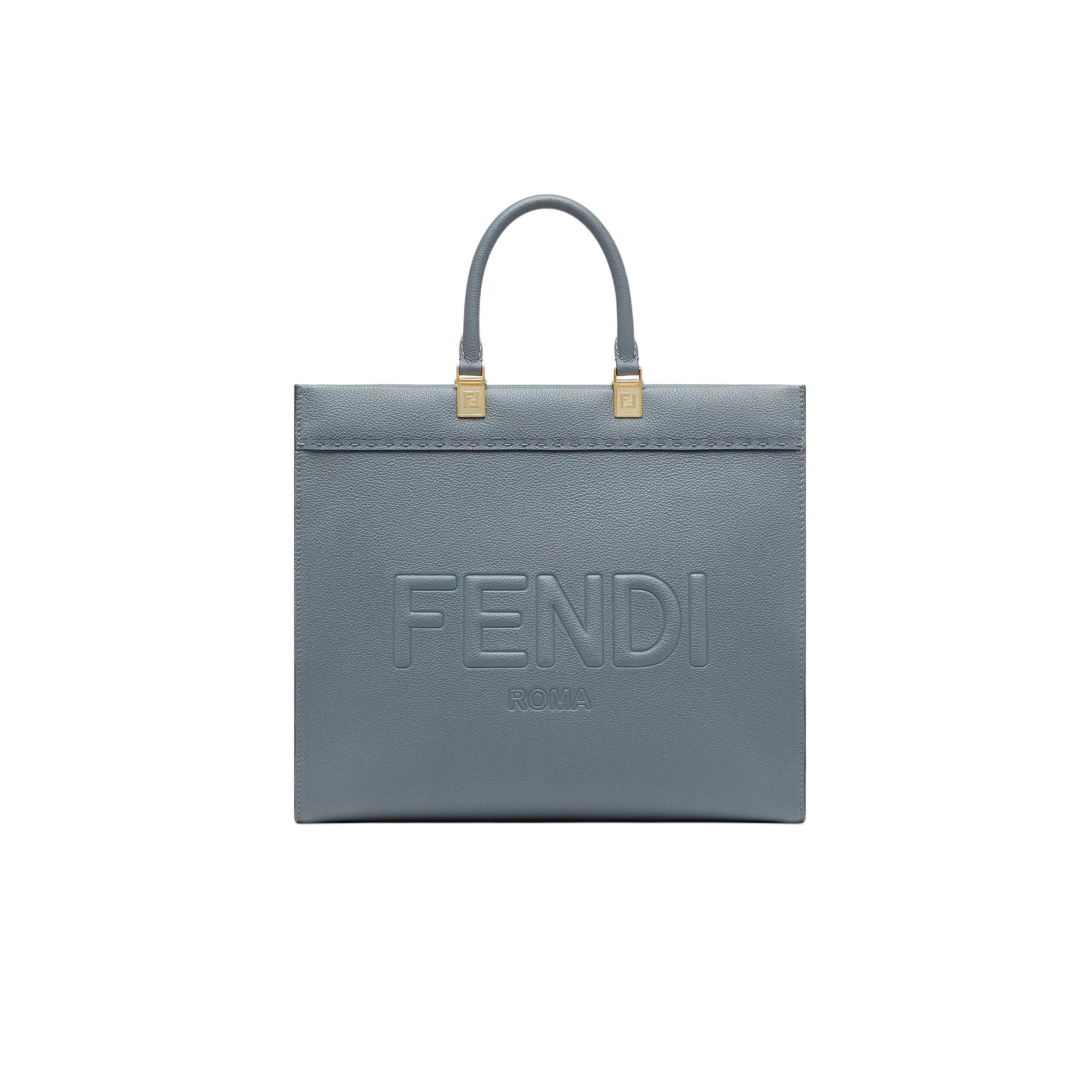 FENDI SUNSHINE MEDIUM LEATHER BLUE 8BH414AS79F1PPT (35*31*17cm)